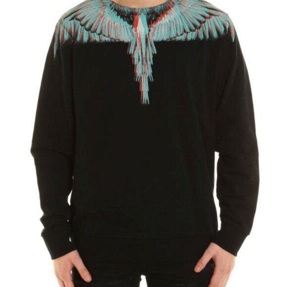Marcelo Burlon Men's Wings Sweater Relaxed Whimsy Goth Grunge Designer Dark XS - Picture 1 of 13